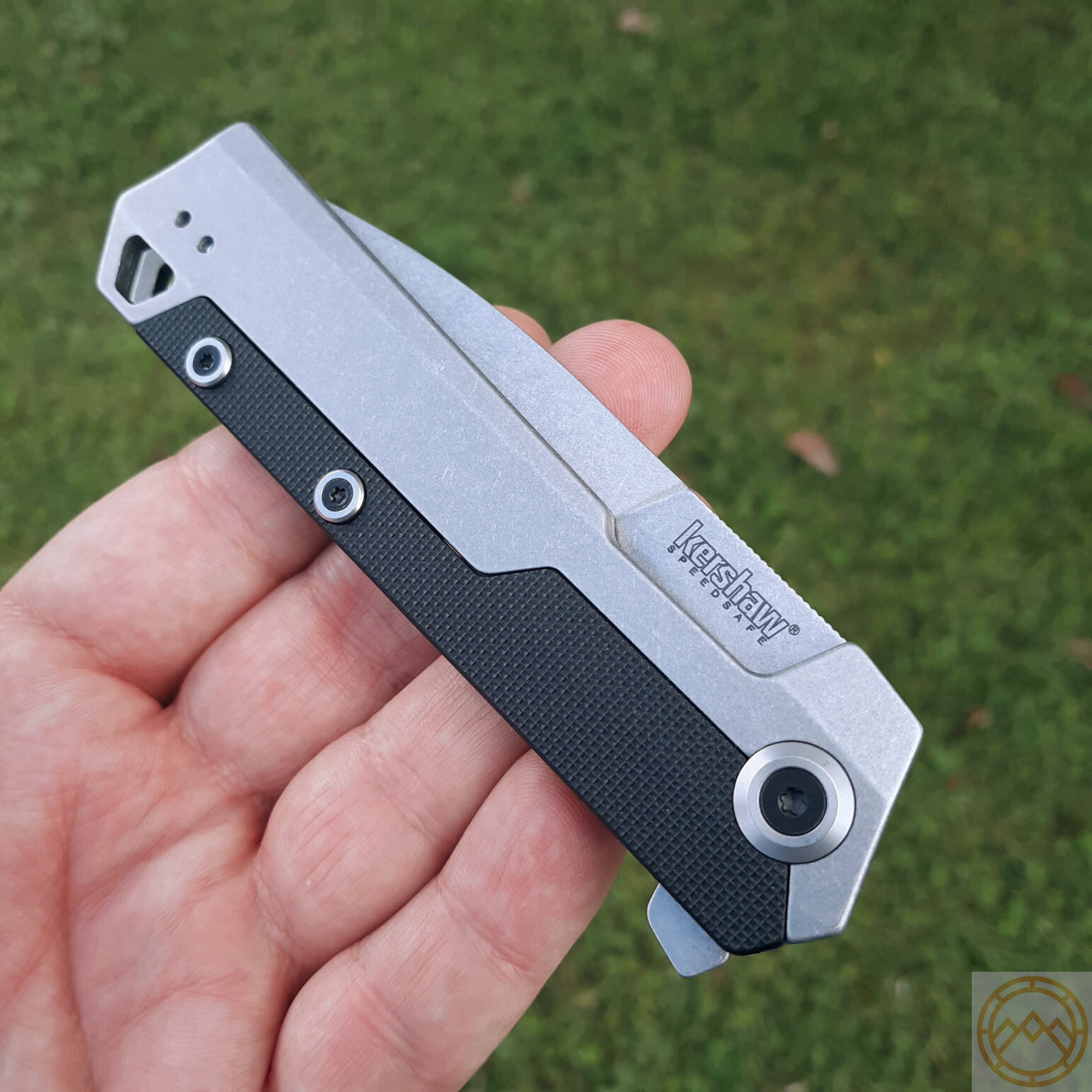 Kershaw Oblivion Folding Knife 3.5″ 8Cr13MoV Steel Blade Stainless/Nylon Handle