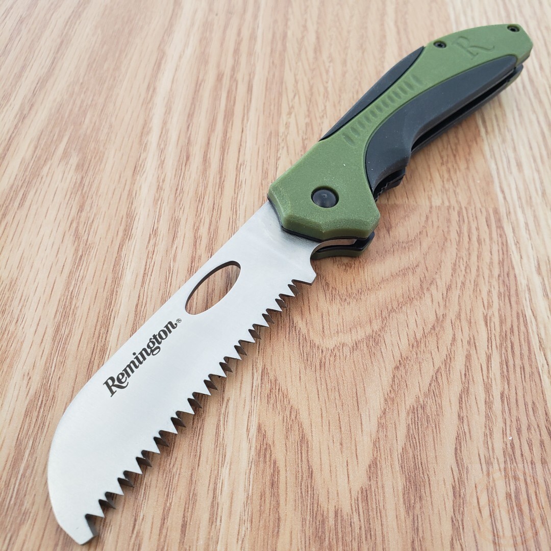 Remington Sportsman Saw Folding Knife 3.25″ Stainless Steel Blade Polymer Handle