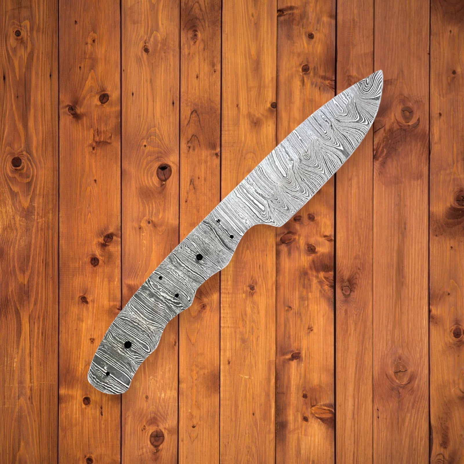 Custom Damascus Knife Blank Drop Point Full Tang Hunting Survival Tactical Tool