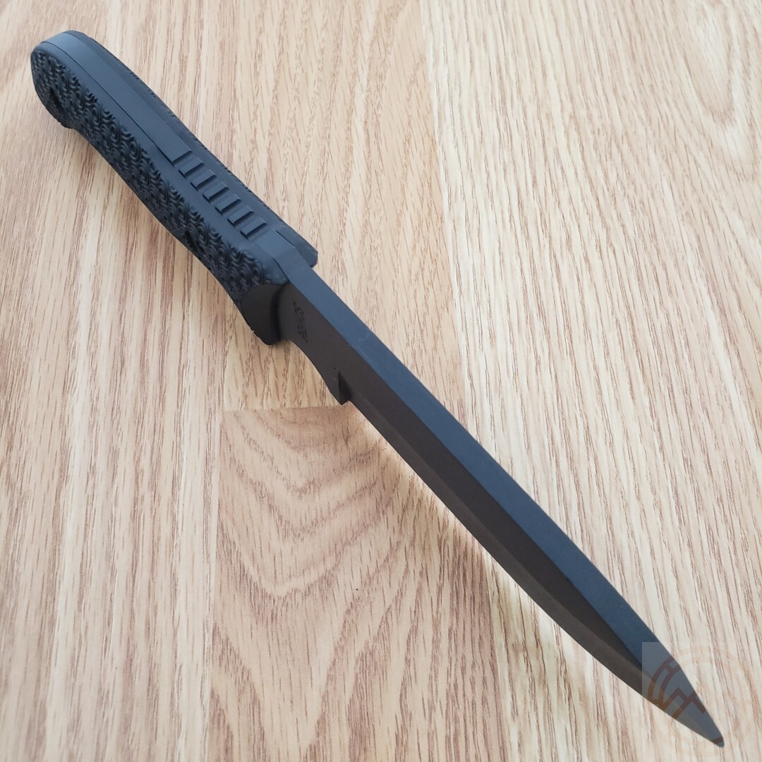 Schrade Frontier Fixed Knife 5.25″ Full Tang 1095HC Steel Blade Black TPE Handle