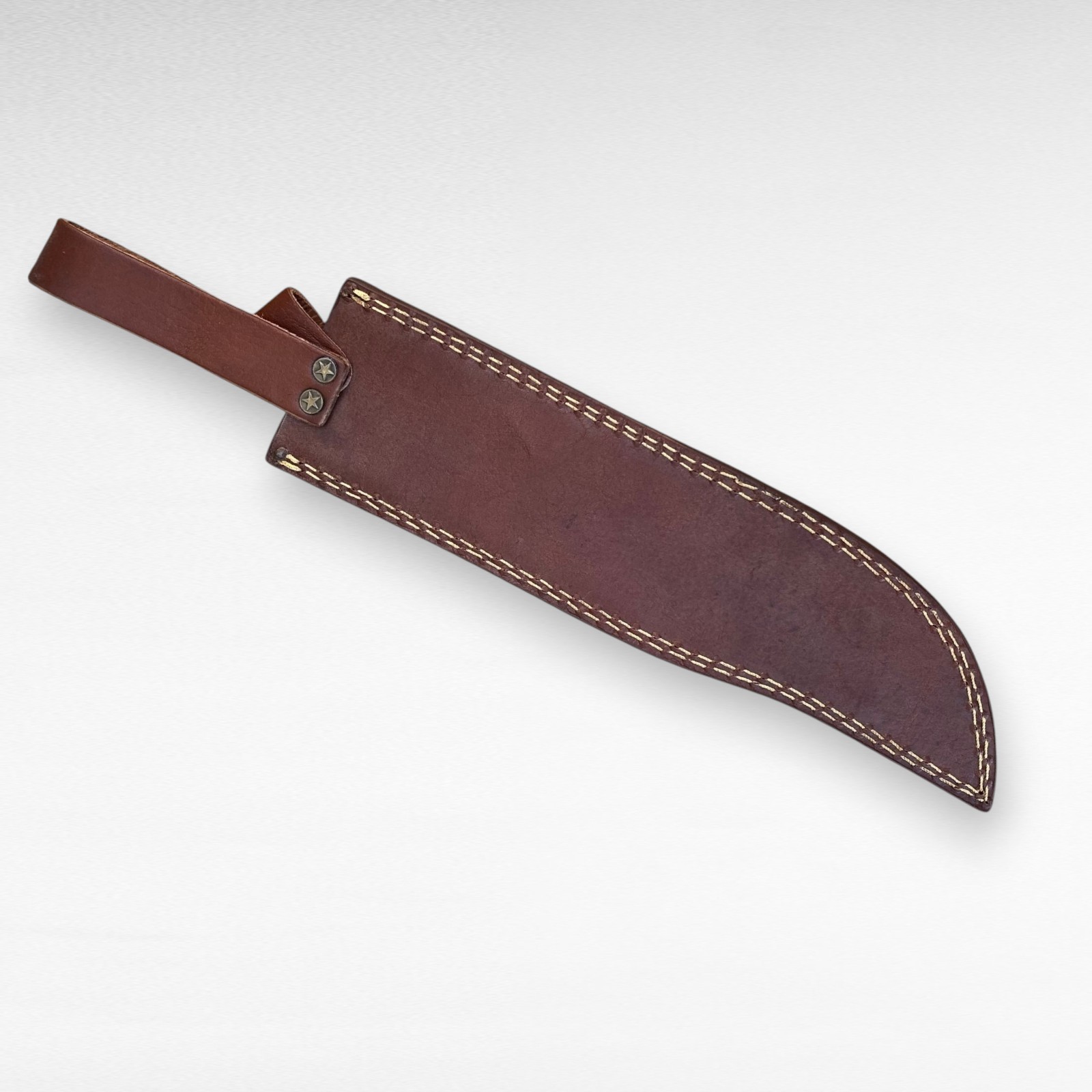 Handmade Brown Leather Replacement Sheath Scabbard 11 Inch Fixed Blade Knife US