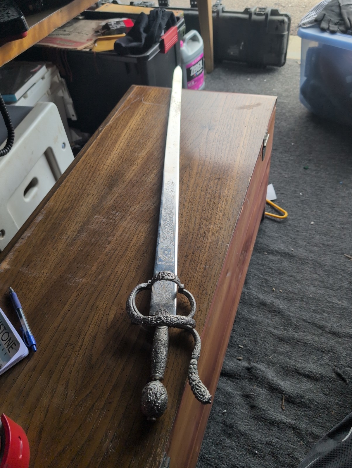 Vintage Felipe II Decorative Sword NO SCABBARD Replica NOT SHARP ONLY POINTY