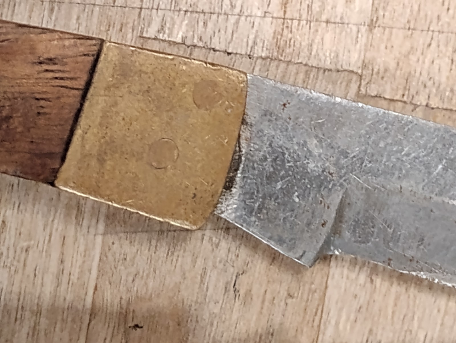 3 Vintage Brass And Wood/Bone With Pretty Nice Blades Lot