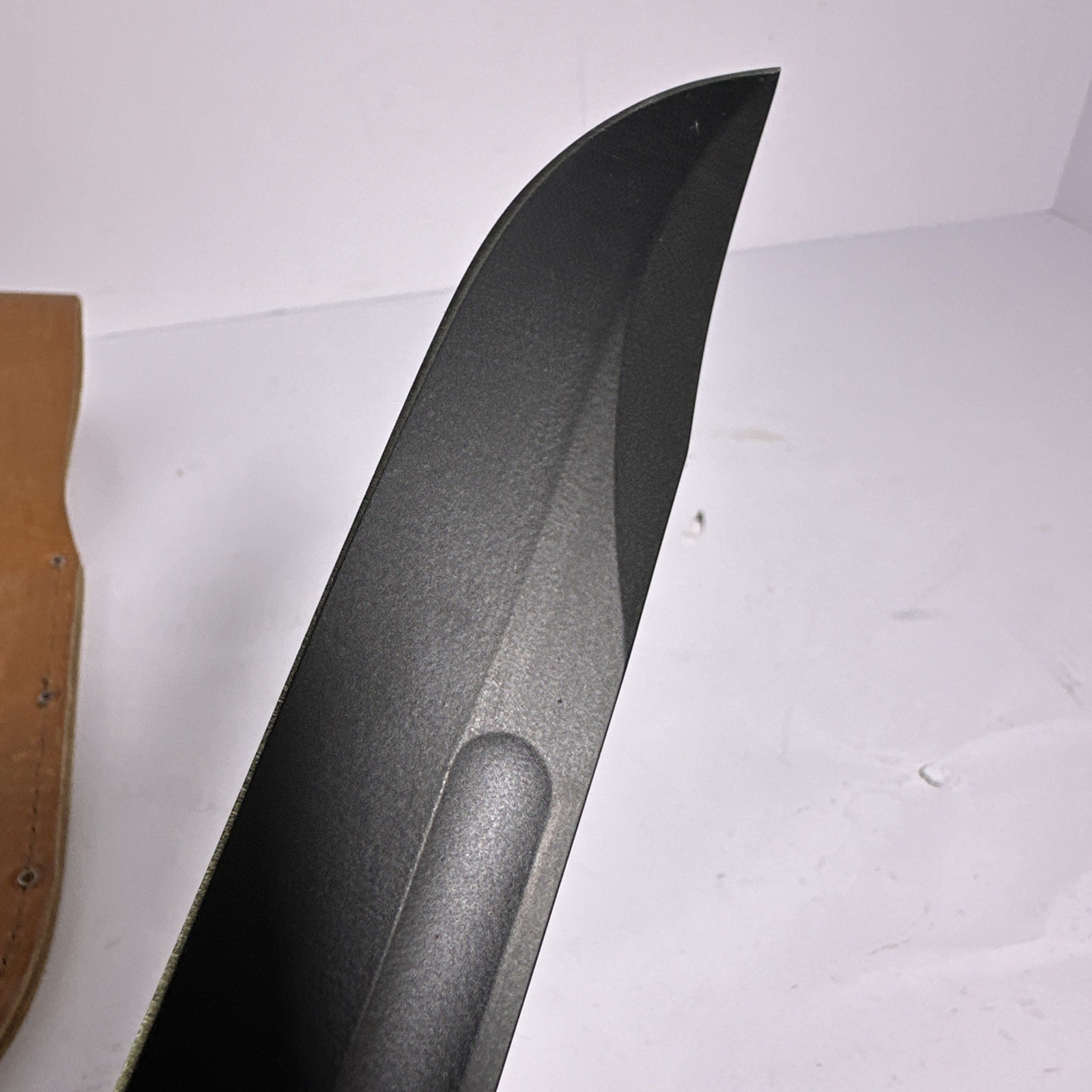 Ka-Bar USMC Fighting Utility Knife 1217 Olean NY 7” Blade Leather Sheath EXC